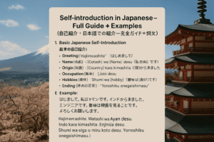 Self-introduction in Japanese
